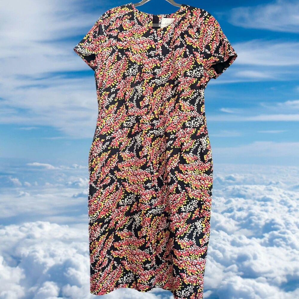 L.K. Bennett London Gabriel Blue Animal Dress Size US 12
